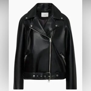 ARITZIA Wilfred vegan leather moto jacket. Size L.